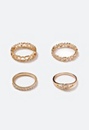 Thea Mixed Band Heart Ring Pack