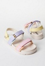 Platform Faux Leather Buckle Sandal