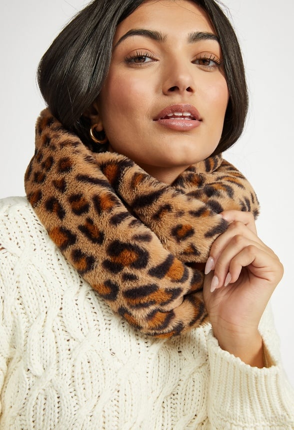 Faux Fur Infinity Scarf top