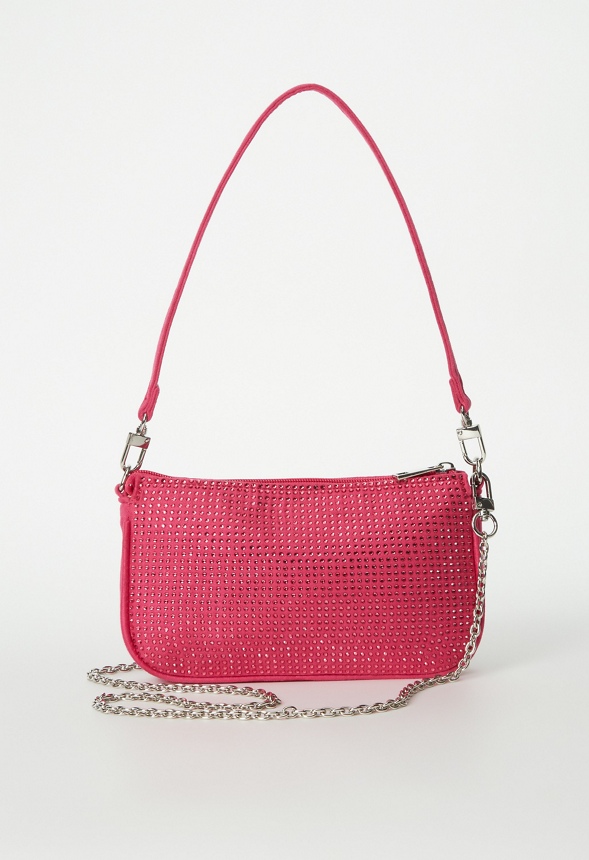 By Far Rachel Hot Pink Shoulder Bag