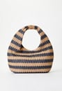 Gestreifte Tasche aus Bast