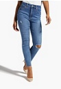 High-Waisted Distressed Tummy Tamer Jeans