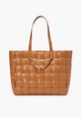 Woven Tote With Chain Detail