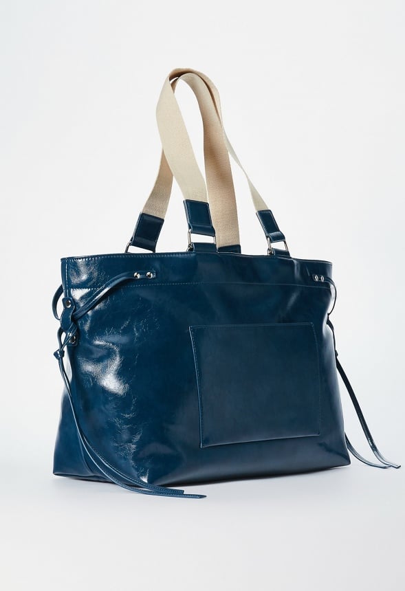 Double Strap Tote in Legion Blue Get great deals at JustFab