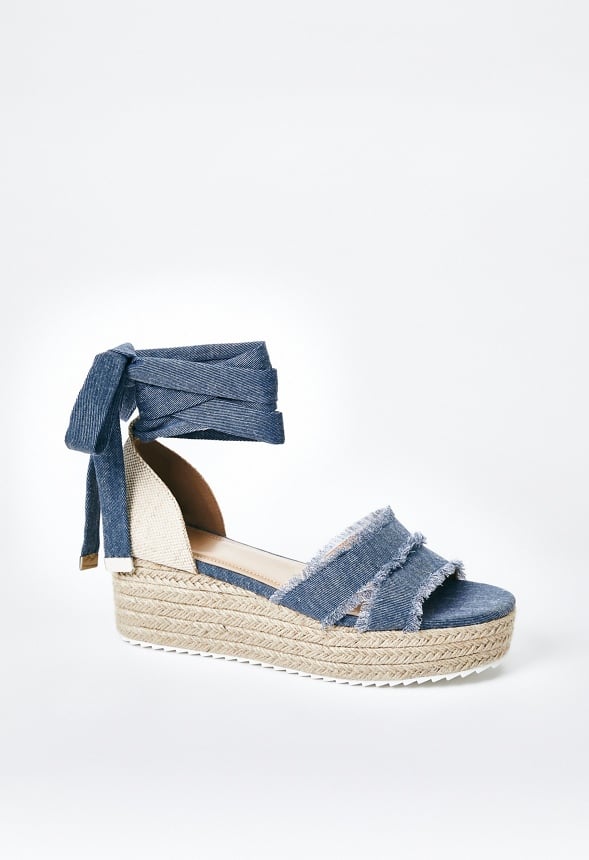 Sarai Espadrille Wedge Sandal in Chambray - Get great deals