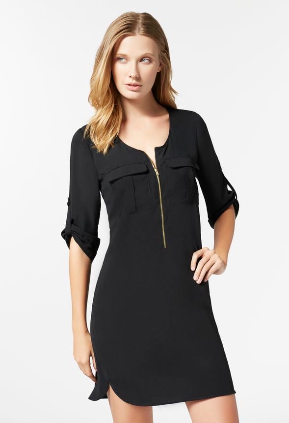 Front Zipper Dress