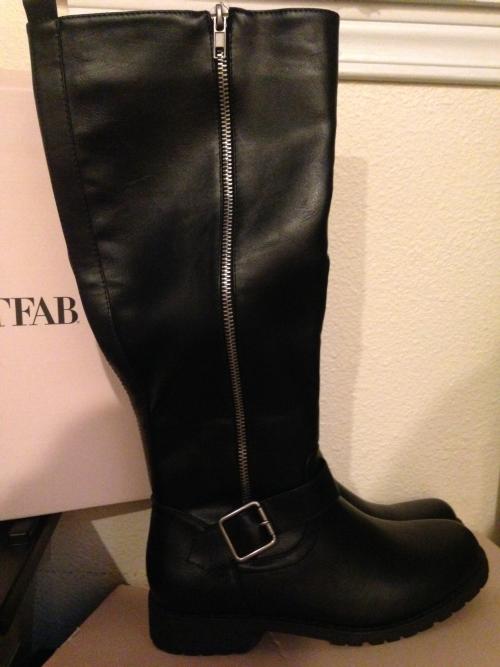 Didoa faux outlet leather zip boot